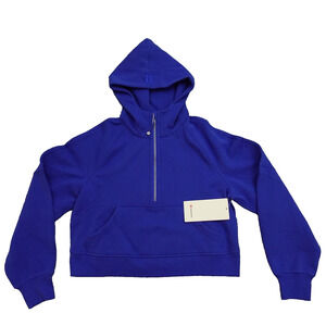 New Lululemon Size XS / S Scuba Oversized Half Zip Hoodie CEBL Cerulean Blue